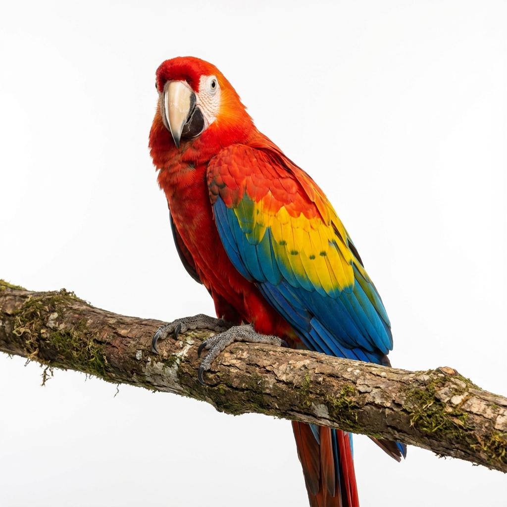 Beautiful scarlet macaw